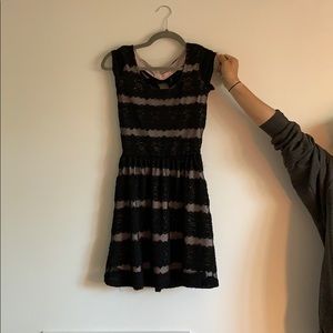 Cute black mesh dress with bow!